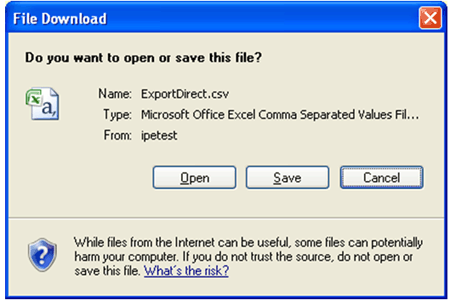 Figure 7.1.4 - Download window. 